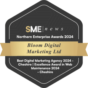 bloom digital marketing ltd northern enterprise awards 2024 badge