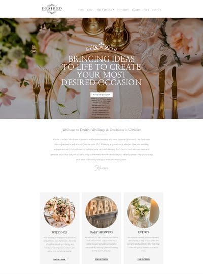 Desired Occassions Website