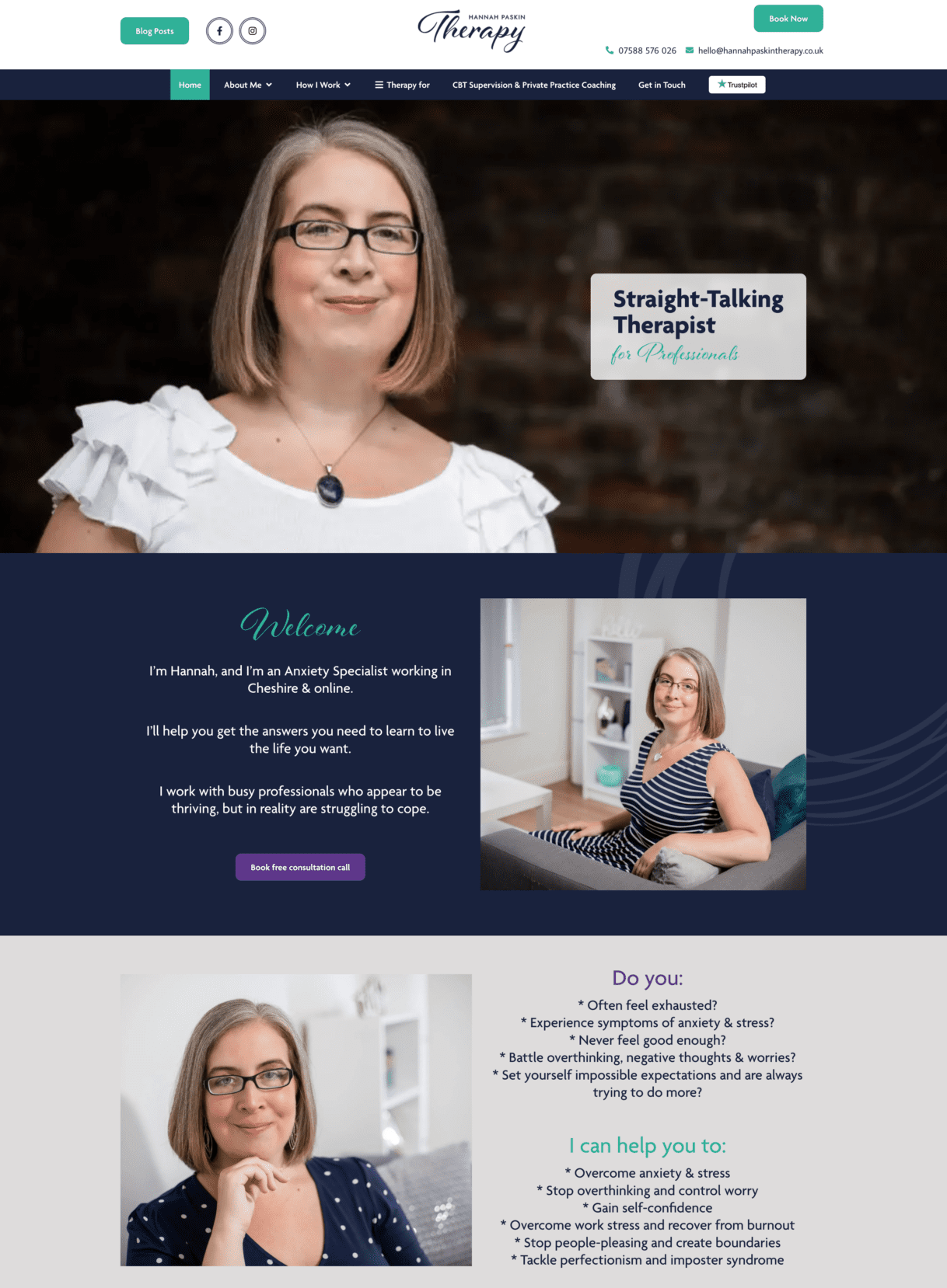 Hannah Paskin Therapy Website